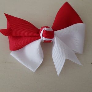 Red and white clip